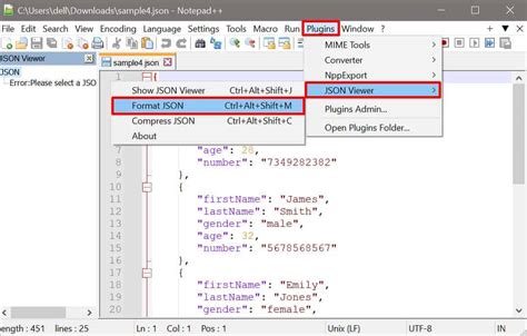 how to format json file in intellij