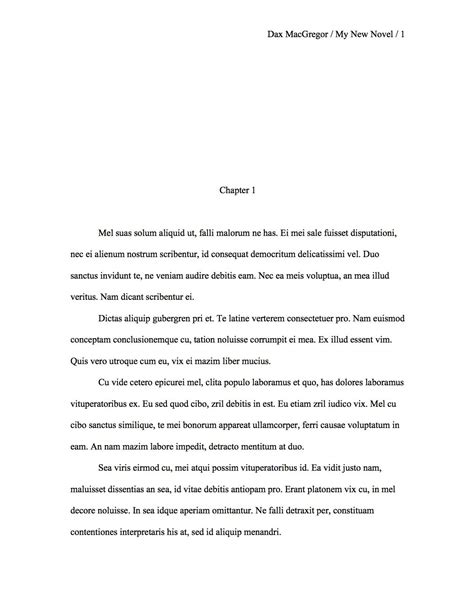 how to format letters in a novel