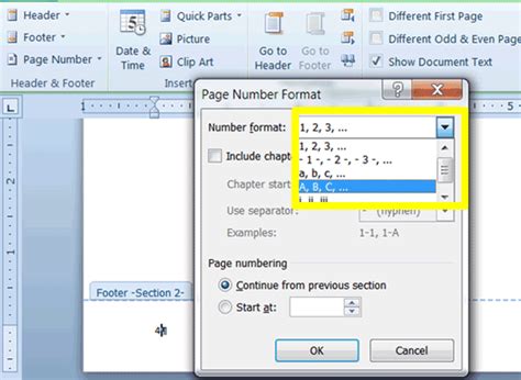 how to format numbers in word document