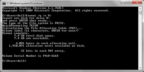 how to format pd using cmd