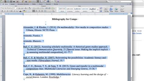 how to format references in word online