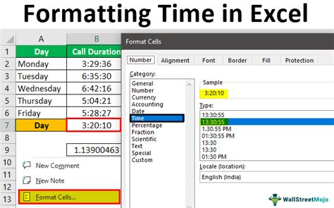 how to format time in excel without am or pm