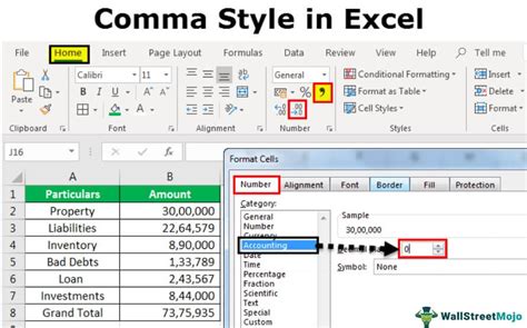 how to format values as comma style with no decimals in excel