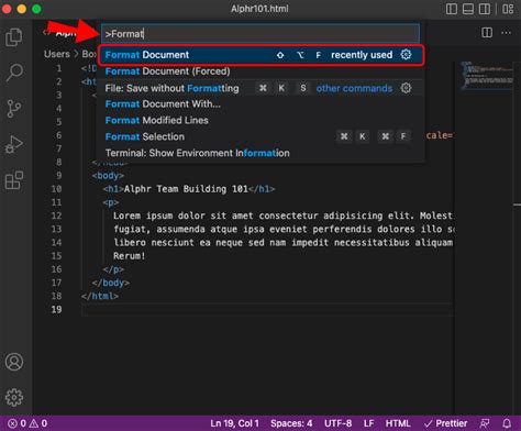 how to format with prettier in vscode