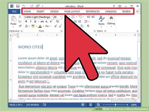 how to format word file
