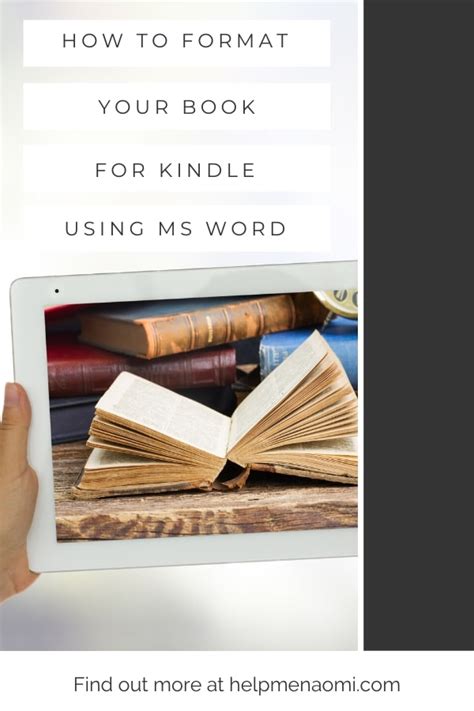 how to format your book for kindle with microsoft word