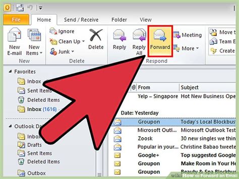 how to forward an email to someone else in outlook