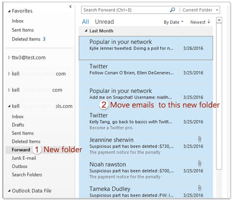 how to forward multiple emails in one email yahoo