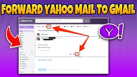 how to forward yahoo mail to gmail account