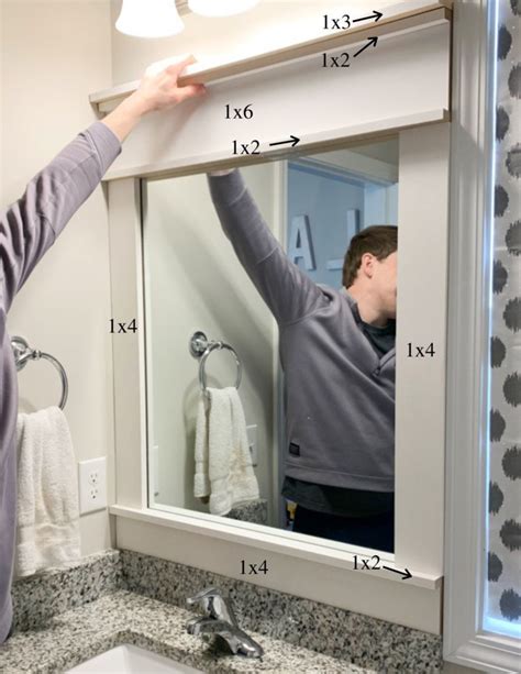 how to frame a mirror with trim
