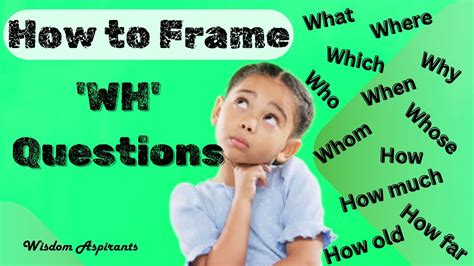 how to frame wh questions with answers