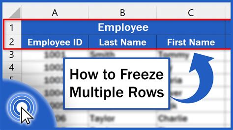 how to freeze box in excel