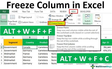 how to freeze pivot table columns in excel