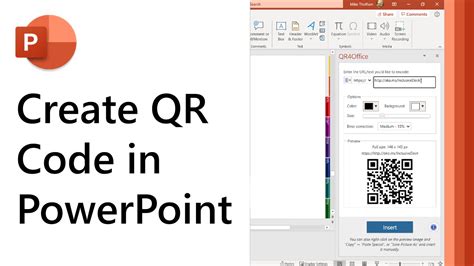 how to generate a qr code in ppt