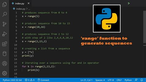 how to generate a range of numbers in python