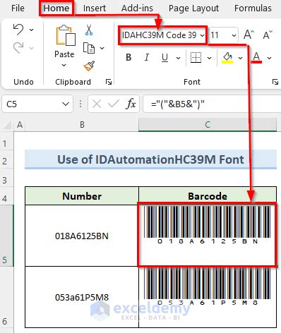 how to generate barcode in excel 2010
