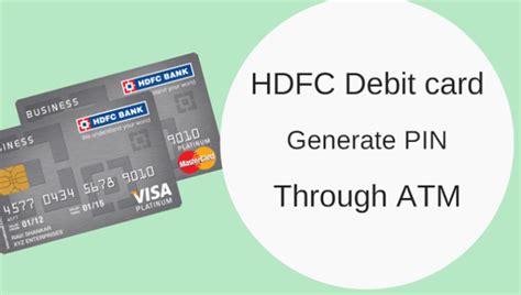 how to generate hdfc debit card pin through net banking