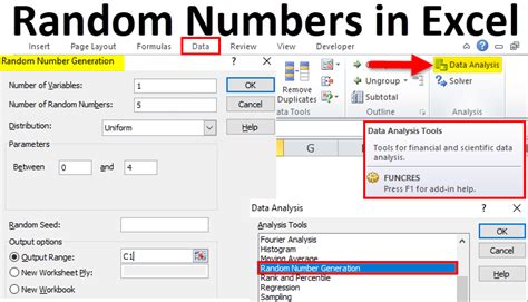 how to generate uniformly distributed random numbers in excel