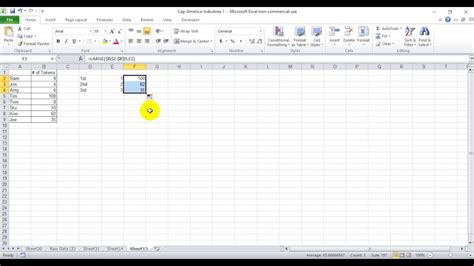 how to get 1 2 3 4 in excel