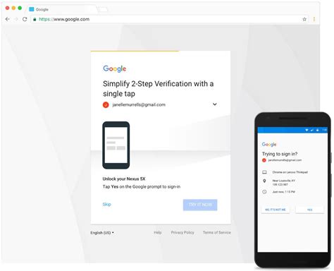 how to get 2 step verification code for google