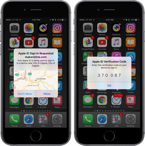 how to get 2 step verification code for iphone