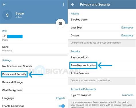 how to get 2 step verification code for telegram
