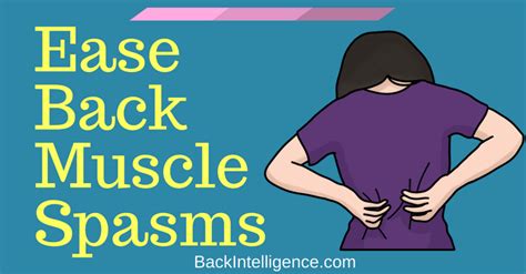 how to get a back muscle to stop spasming