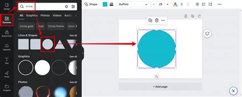 how to get a circle in canva