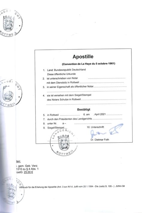 how to get a document notarized in germany