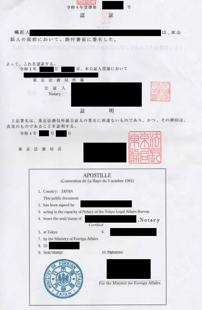 how to get a document notarized in japan