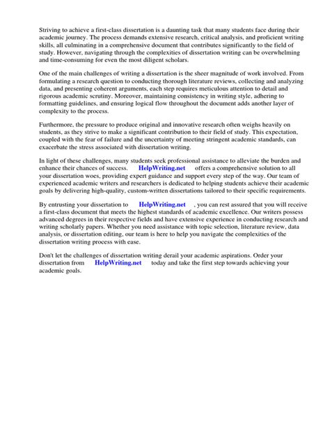 how to get a first class dissertation