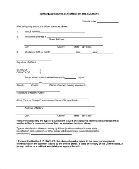 how to get a notarized sworn statement