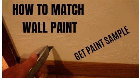 how to get a paint sample from a wall
