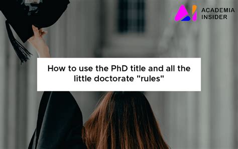 how to get a phd title