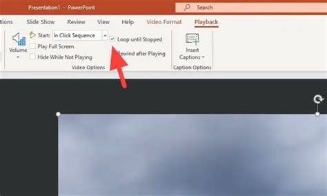 how to get a powerpoint to loop on a tv