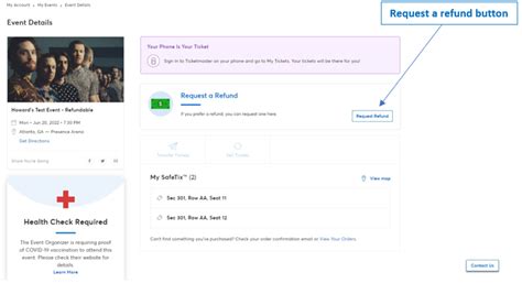 how to get a refund from ticketmaster