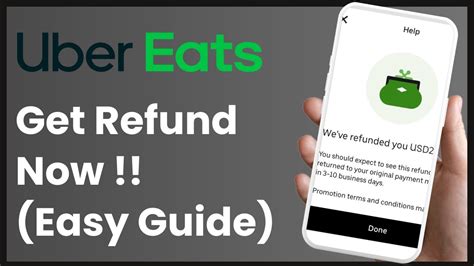 how to get a refund from uber eats