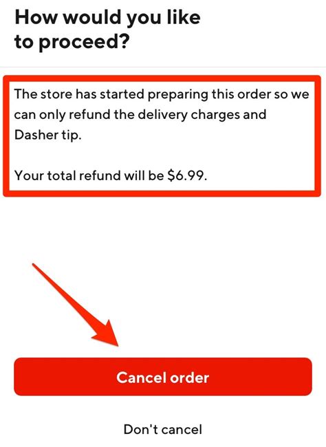 how to get a refund on doordash after cancelled order