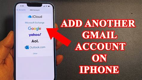 how to get a second gmail account on iphone