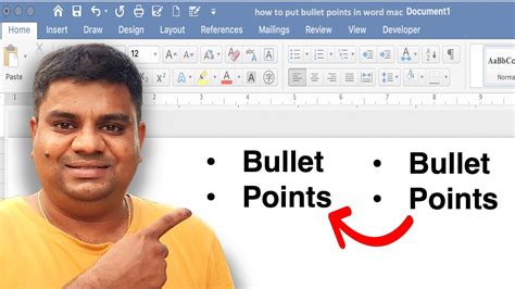 how to get a tick bullet point in word mac