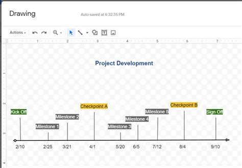 how to get a timeline in google docs
