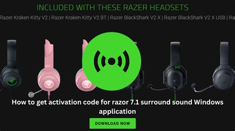 how to get activation code for razer surround 7.1