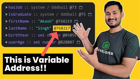 how to get address of variable in javascript