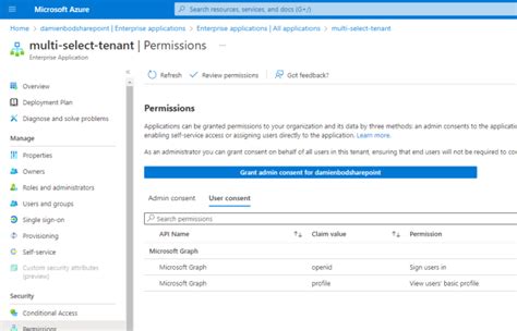 how to get admin consent in azure