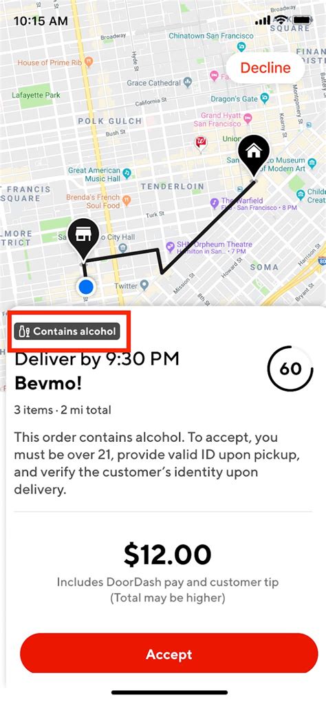 how to get alcohol orders on doordash app