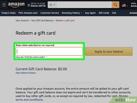 how to get amazon e gift card claim code