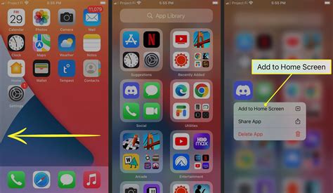 how to get app library folders on home screen