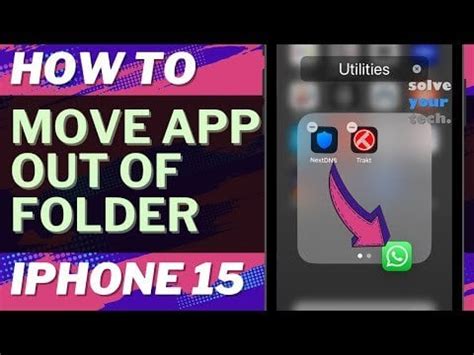 how to get apps out of a folder