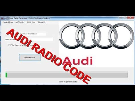 how to get audi radio code for free decoder