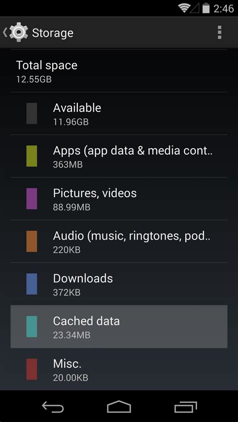 how to get back storage on android
